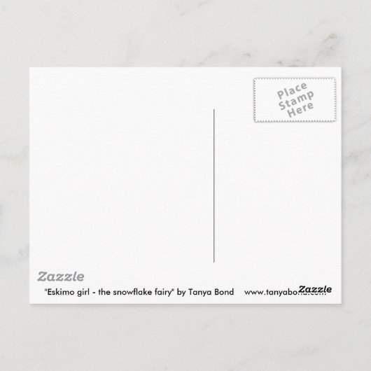 Eskimo-meisje Briefkaart (Achterkant)