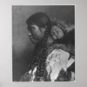 Eskimo moeder en kind poster (Voorkant)