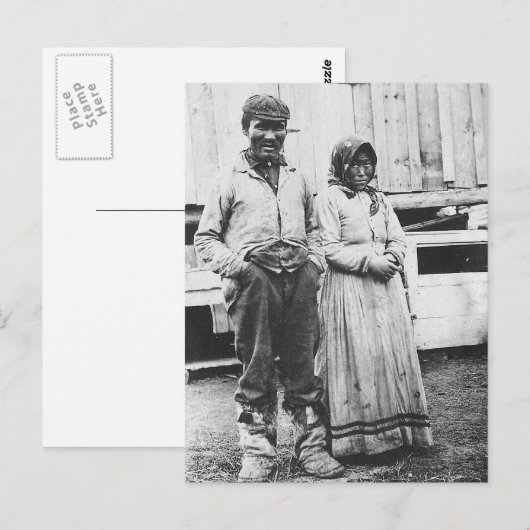 eskimo-paar briefkaart (Voorkant / Achterkant)
