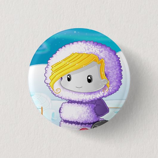 Eskimo Po-toets Ronde Button 3,2 Cm (Voorkant)