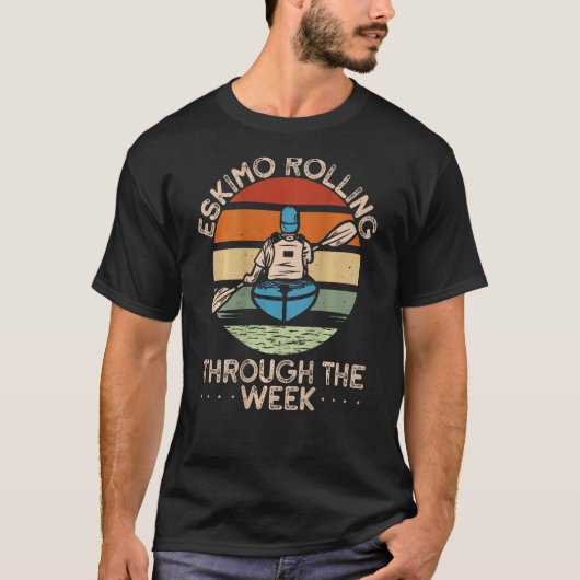 Eskimo Rolling Through The Week Backprint Canoe T-shirt (Voorkant)