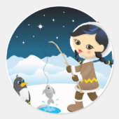Eskimo Ronde Sticker (Voorkant)