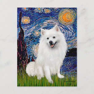 Eskimo Spitz 1 - Sterrennacht (Vert) Briefkaart