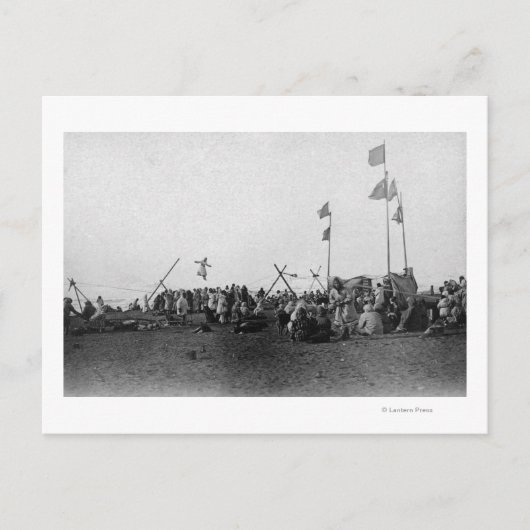 Eskimo-sport op Barrow, Alaska-foto Briefkaart (Voorkant)