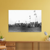 Eskimo-sport op Barrow, Alaska-foto Canvas Afdruk (Insitu (Woonkamer))