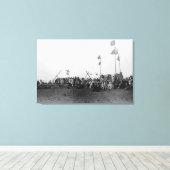 Eskimo-sport op Barrow, Alaska-foto Canvas Afdruk (Insitu (Houten vloer))