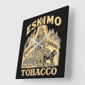 Eskimo Tobacco Vierkante Klok (Hoek)