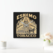 Eskimo Tobacco Vierkante Klok (Huis)