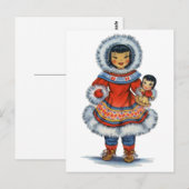  Eskimo traditionele kleding Briefkaart (Voorkant / Achterkant)