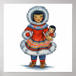 Eskimo traditionele kleding Poster