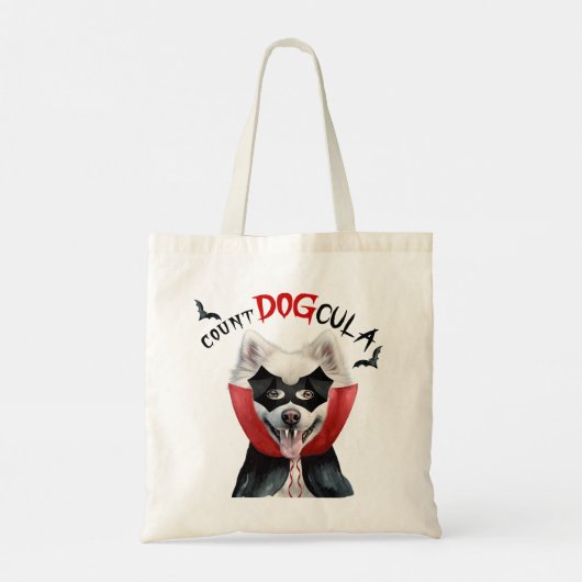 Eskimo Vampire Dog Trick or treat Halloween Tote Bag (Achterkant)