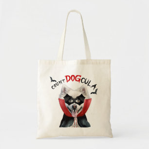 Eskimo Vampire Dog Trick or treat Halloween Tote Bag