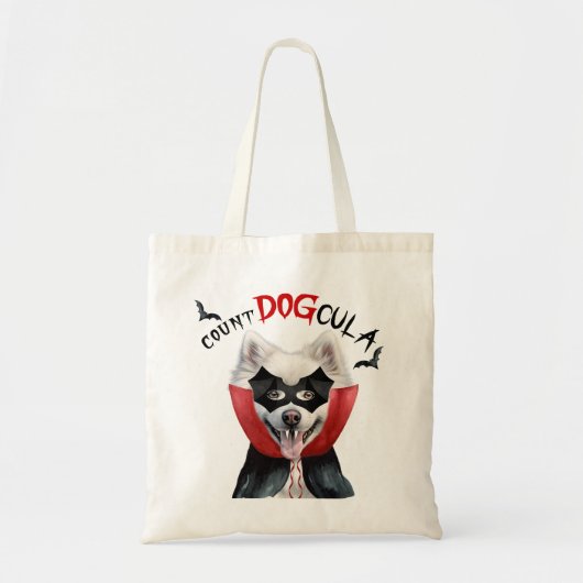 Eskimo Vampire Dog Trick or treat Halloween Tote Bag (Voorkant)