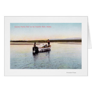 Eskimo Vist Boat op de rivier