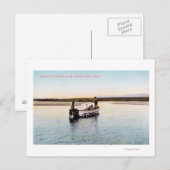Eskimo Vist Boat op de rivier Briefkaart (Voorkant / Achterkant)