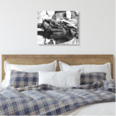 Eskimo Vrouw en Kind in Alaska Foto Canvas Afdruk (Insitu (Slaapkamer))