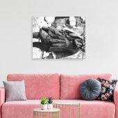 Eskimo Vrouw en Kind in Alaska Foto Canvas Afdruk (Insitu (Woonkamer))
