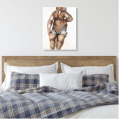 Eskimo Woman en Baby Canvas Afdruk (Insitu (Slaapkamer))