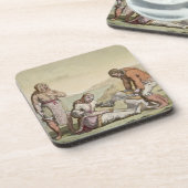 Eskimos, 1817 (kleurengravure) drankjes onderzetter (Linkerzijde)