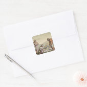 Eskimos, 1817 (kleurengravure) vierkante sticker (Envelop)