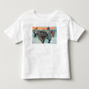 Eskimos Lancering Whaling Boat Kinder Shirts