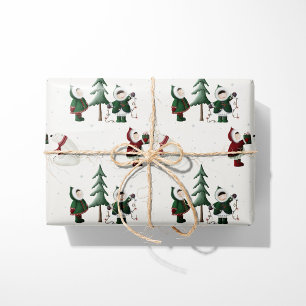Eskimo's & Polar Beren op Cream Cadeaupapier