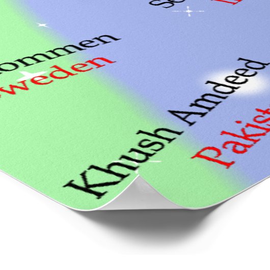 ESL Bright en kleurrijk multicultureel Poster (Hoek)