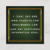 ESL Docent Engels Instructeur Green Chalkboard Vierkante Visitekaartje (Achterkant)