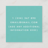 ESL Docent Engels Instructeur Notitieboek Lines Co Vierkante Visitekaartje (Achterkant)