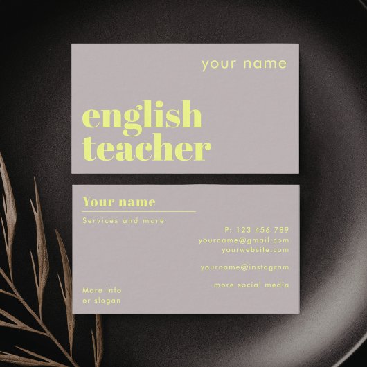 ESL Docent engelse tweede taal visitekaartje