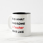 esl - docent , geweldige tweekleurige koffiemok (Voorkant links)