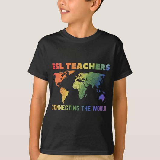 ESL-docenten die de virtuele wereldleraar verbinde T-shirt (Voorkant)