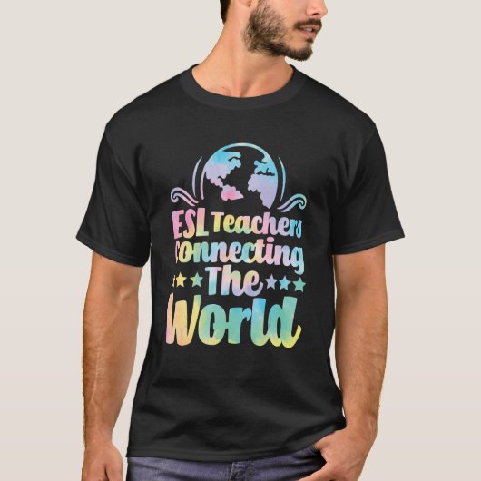 ESL-docenten die de wereld-Engelse virtua verbinde T-shirt (Voorkant)
