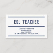 ESL Engels Visitekaartje (Voorkant)