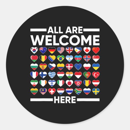 ESL-leraar allen zijn hier welkom voor werelden vi Ronde Sticker (Voorkant)