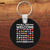 ESL-leraar allen zijn hier welkom voor werelden vi Sleutelhanger (Voorkant)