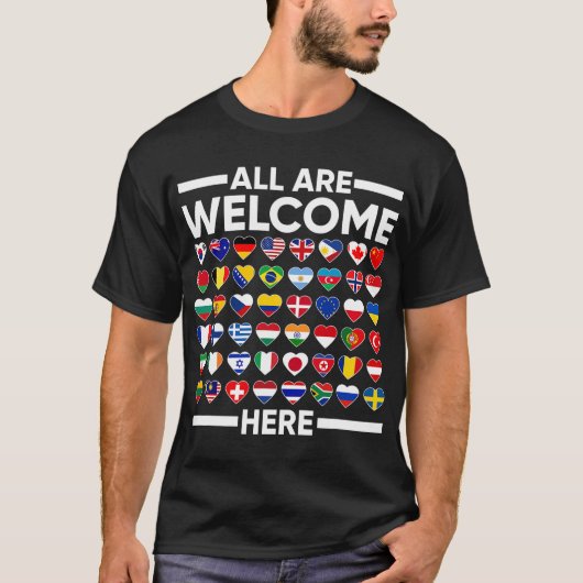 ESL-leraar allen zijn hier welkom voor werelden vi T-shirt (Voorkant)