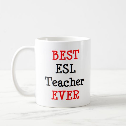 esl - leraar , beste koffiemok (Links)