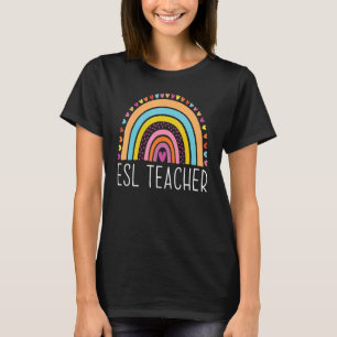 ESL-leraar Boho-regenboog terug naar school Apprec T-shirt