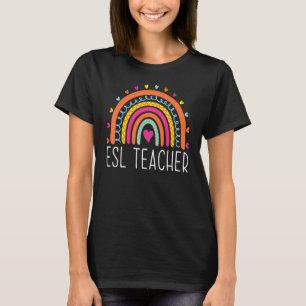 ESL-leraar Boho-regenboog terug naar school Apprec T-shirt