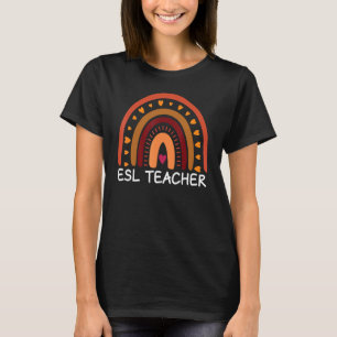 ESL-leraar Boho-regenboog terug naar school Apprec T-shirt