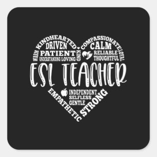 ESL-leraar, Engelse tweede taal Vierkante Sticker