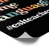 ESL-leraar ESOL-student zet de duim terug naar sch Poster (Hoek)