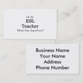 ESL-leraar Visitekaartje (Voorkant / Achterkant)