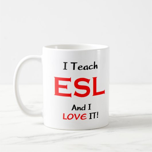 esl onderwijzen & liefhebben koffiemok (Links)