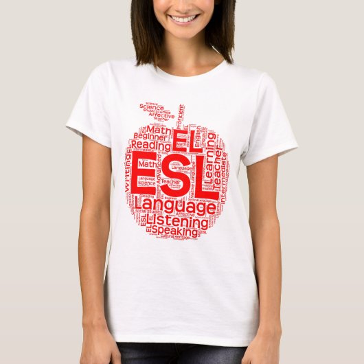 ESL Red Apple Apparel T-shirt (Voorkant)