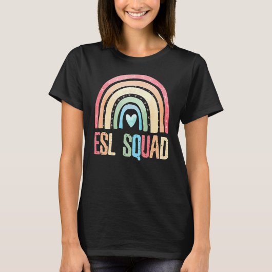 Esl Squad Teacher Crew Team terug naar school Enge T-shirt (Voorkant)