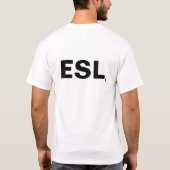 ESL T-SHIRT (Achterkant)