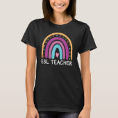 ESL Teacher Boho Rainbow Back To School Appreciati T-shirt (Voorkant)
