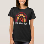 ESL Teacher Boho Rainbow Back To School Appreciati T-shirt (Voorkant)